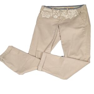 Pilcro and the letterpress x Anthropologie tan pants size 27